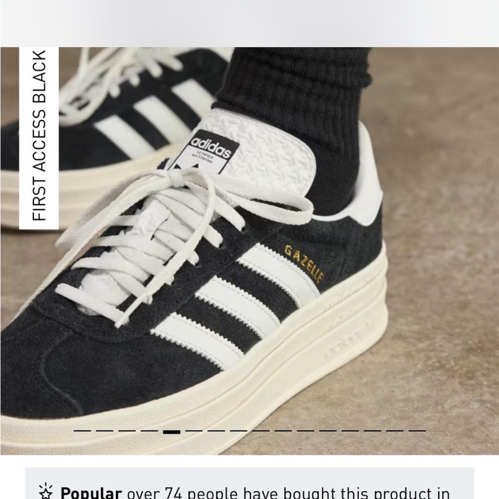 Adidas Gazelle Black and White Sneakers